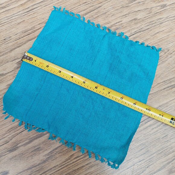 Set of two small blue linen mats - Picture 2 of 8